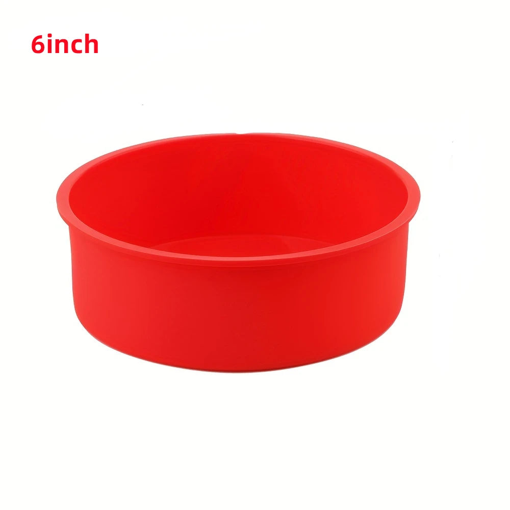 Round Silicone Cake Mold 4/6/8/10inch Nonstick Cake Pan Tray Cheesecake Pan Baking Mould Perfect For Birthday Christmas Party