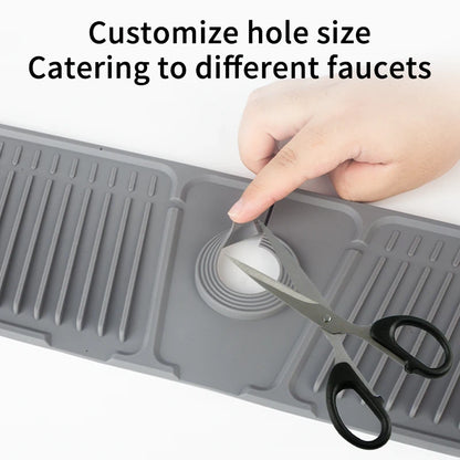 Kitchen Silicone Faucet Mat Faucet Water Catcher Mat Sink Splash Pad Countertop Protector Bathroom