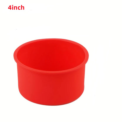 Round Silicone Cake Mold 4/6/8/10inch Nonstick Cake Pan Tray Cheesecake Pan Baking Mould Perfect For Birthday Christmas Party