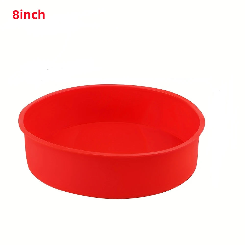 Round Silicone Cake Mold 4/6/8/10inch Nonstick Cake Pan Tray Cheesecake Pan Baking Mould Perfect For Birthday Christmas Party
