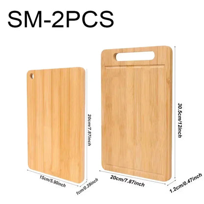 WXCOO Kitchen Wooden Chopping Boards Double-sided Serving Board for Meat Fruit and Vegetable Cutter Solid Wooden Cutting Board
