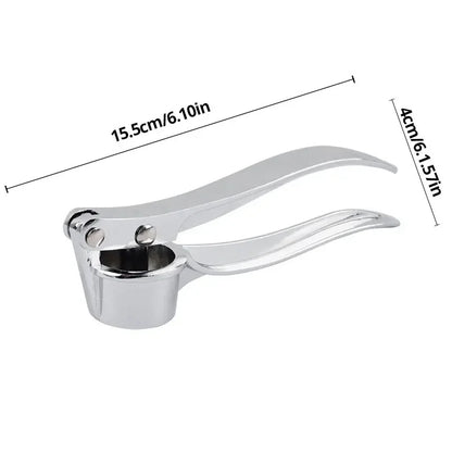 Kitchen Accessories Silvery Stainless Steel Garlic Masher Kitchen Vegetable Cooking Extruder Manual Ginger Grinder And Tool
