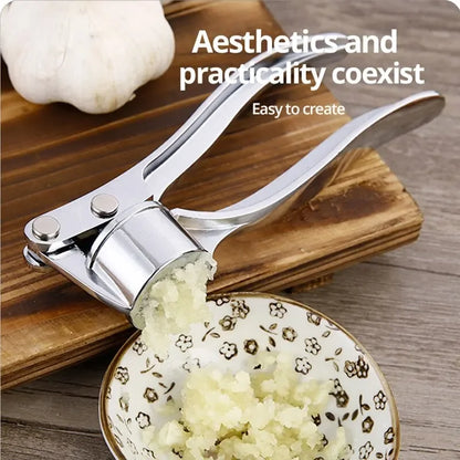 Kitchen Accessories Silvery Stainless Steel Garlic Masher Kitchen Vegetable Cooking Extruder Manual Ginger Grinder And Tool