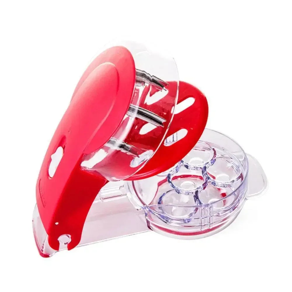 Stainless Steel Cherry Pitters Corer Handheld Press Cherry Pitter Remover with 6 Holes Multi-Purpose Fruit Core Pitting Tools