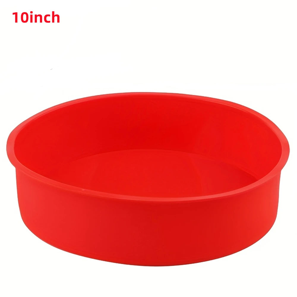 Round Silicone Cake Mold 4/6/8/10inch Nonstick Cake Pan Tray Cheesecake Pan Baking Mould Perfect For Birthday Christmas Party