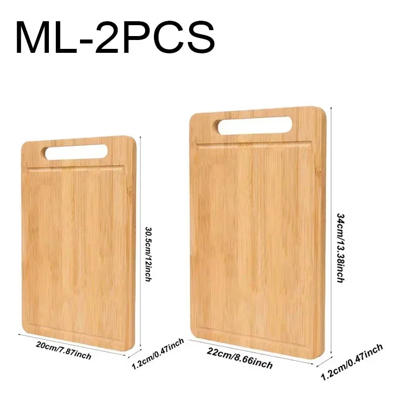 WXCOO Kitchen Wooden Chopping Boards Double-sided Serving Board for Meat Fruit and Vegetable Cutter Solid Wooden Cutting Board