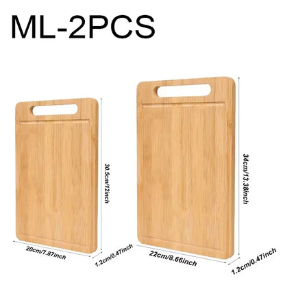 WXCOO Kitchen Wooden Chopping Boards Double-sided Serving Board for Meat Fruit and Vegetable Cutter Solid Wooden Cutting Board