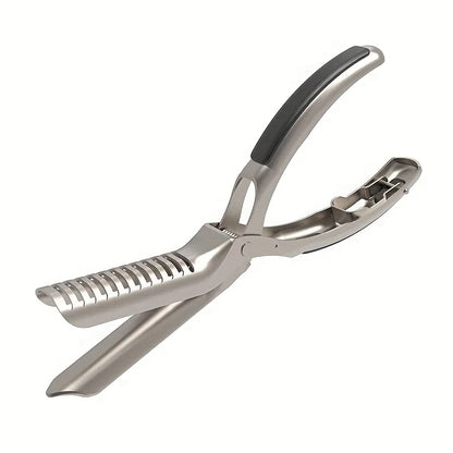 1pc Rib Membrane Removal Tool - Stainless Steel BBQ Rib Skinner with Ergonomic Handle, Meat Preparation, Modern Kitchenware