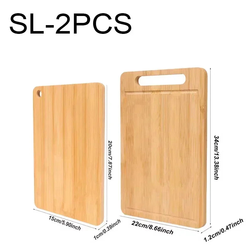 WXCOO Kitchen Wooden Chopping Boards Double-sided Serving Board for Meat Fruit and Vegetable Cutter Solid Wooden Cutting Board